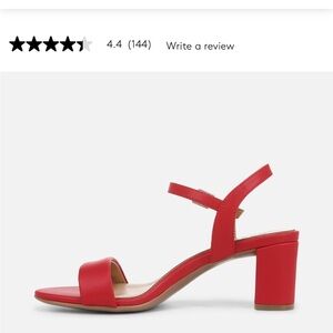 Naturalizer Red Block Heel Sandals